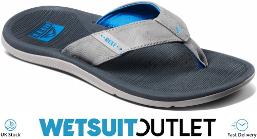 2022 Reef Mens Santa Ana Flip Flops CI6569 - Blue / Light Grey - Accessories